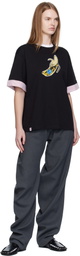 Charles Jeffrey LOVERBOY Black Turn Up T-shirt