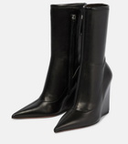 Amina Muaddi - Danielle sock-fit leather ankle boots