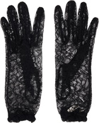 Valentino Garavani Black VLogo Signature Lace Gloves
