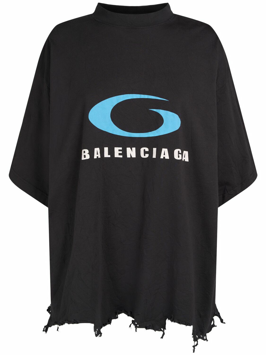 Tシャツ・カットソー BALENCIAGA Cropped cotton t-shirt Cropped cotton jersey T-shirt in multicoloured - Balenciaga