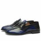 Maison Margiela Men's Collapsable Back Tabi Loafers in Pop Blue/Black