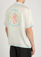 Casablanca Dance Joy Printed Silk Shirt White
