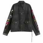 MASTERMIND WORLD Men's Patched Denim Jacket in Black