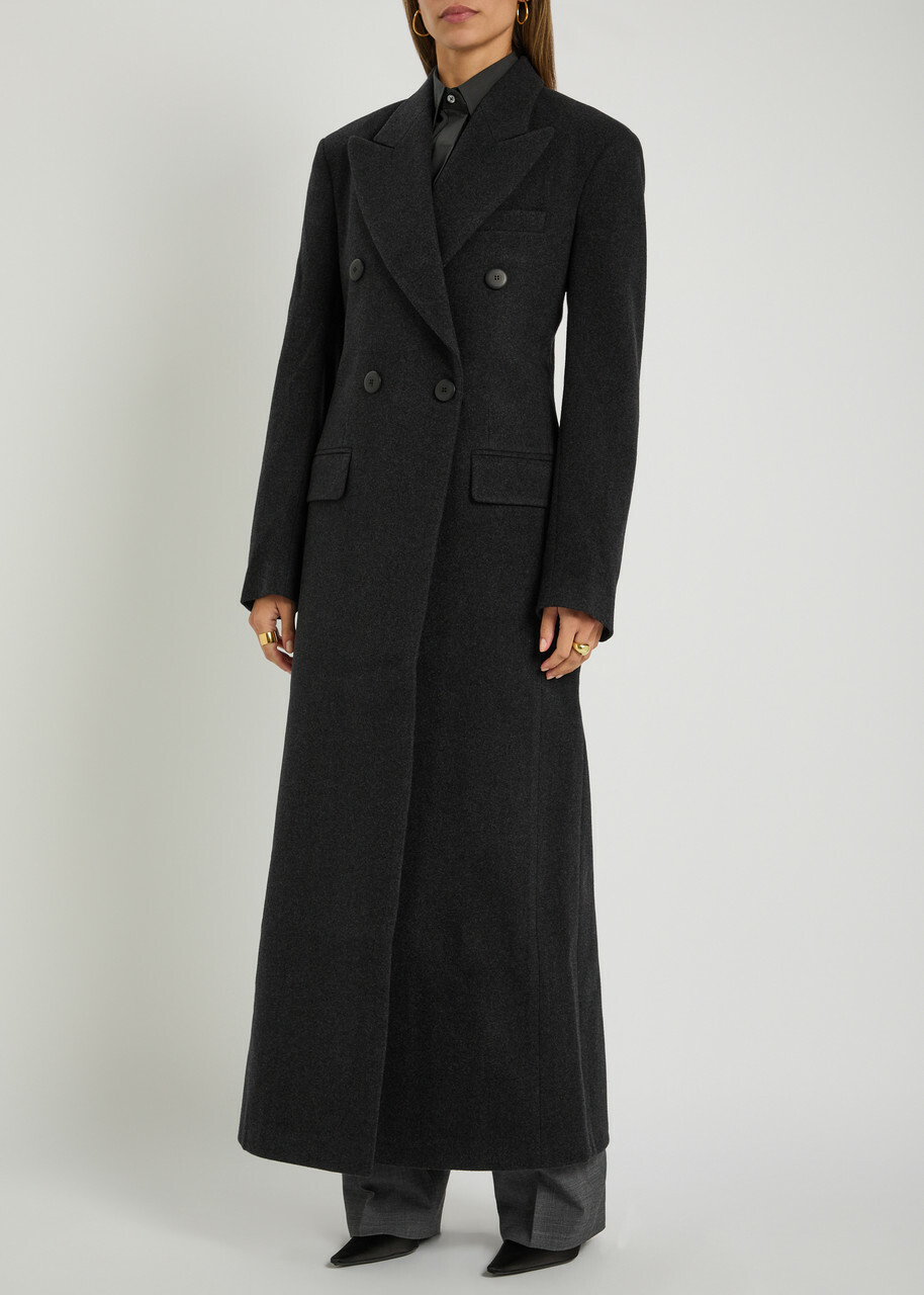 Bettter Lonzo Double-breasted Wool Coat Dark Grey