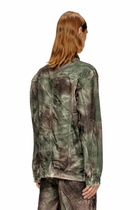 Diesel Trucker jacket in crinkled camo canvas - Jackets - Unisex - Multicolor