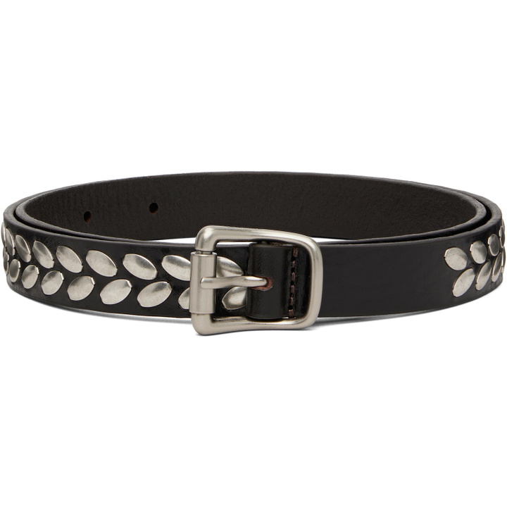 Photo: LEMAIRE Brown Almond Stud 20 MM Belt
