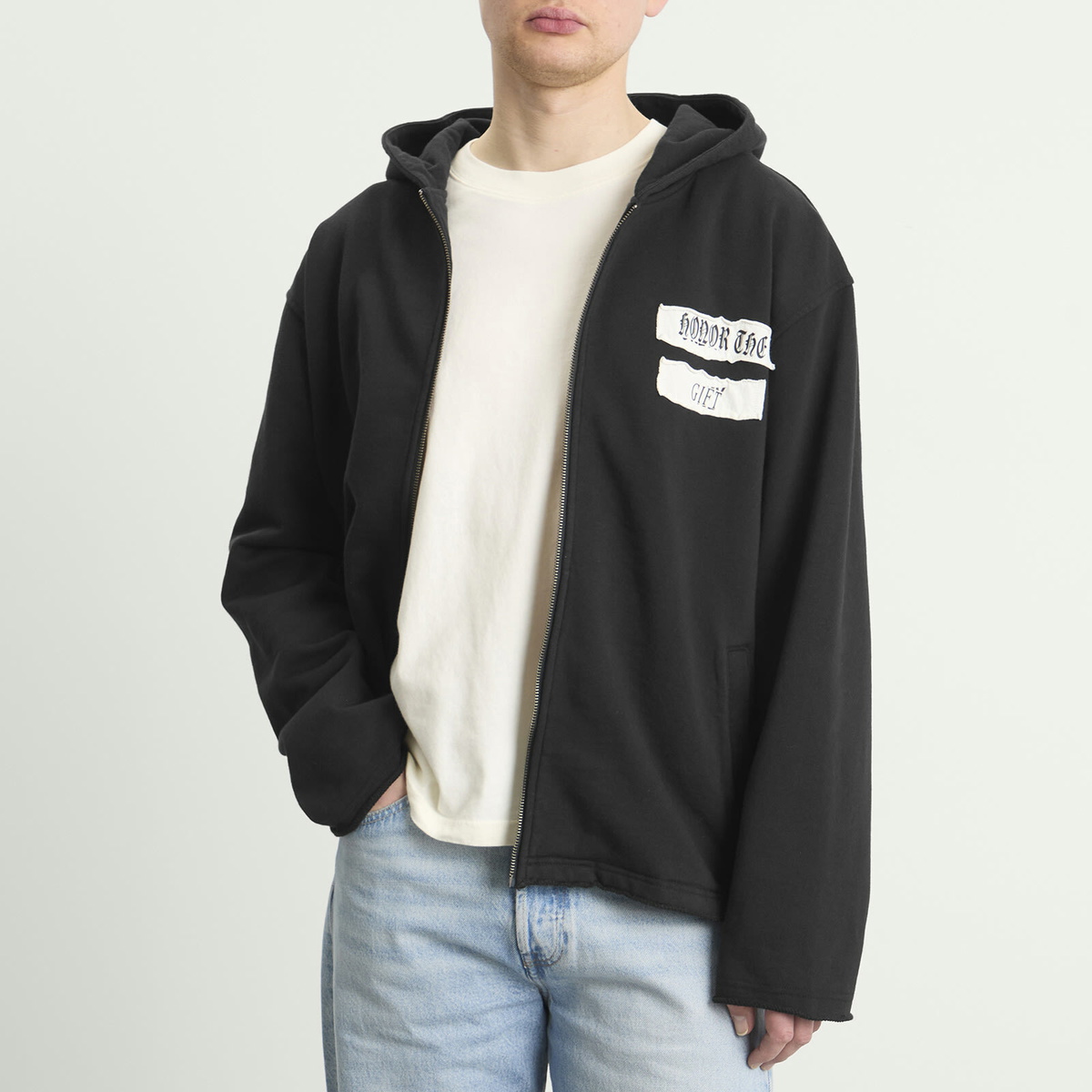 Honor the Gift Men's Running Shit Since 1988 Zip Hoodie in Black