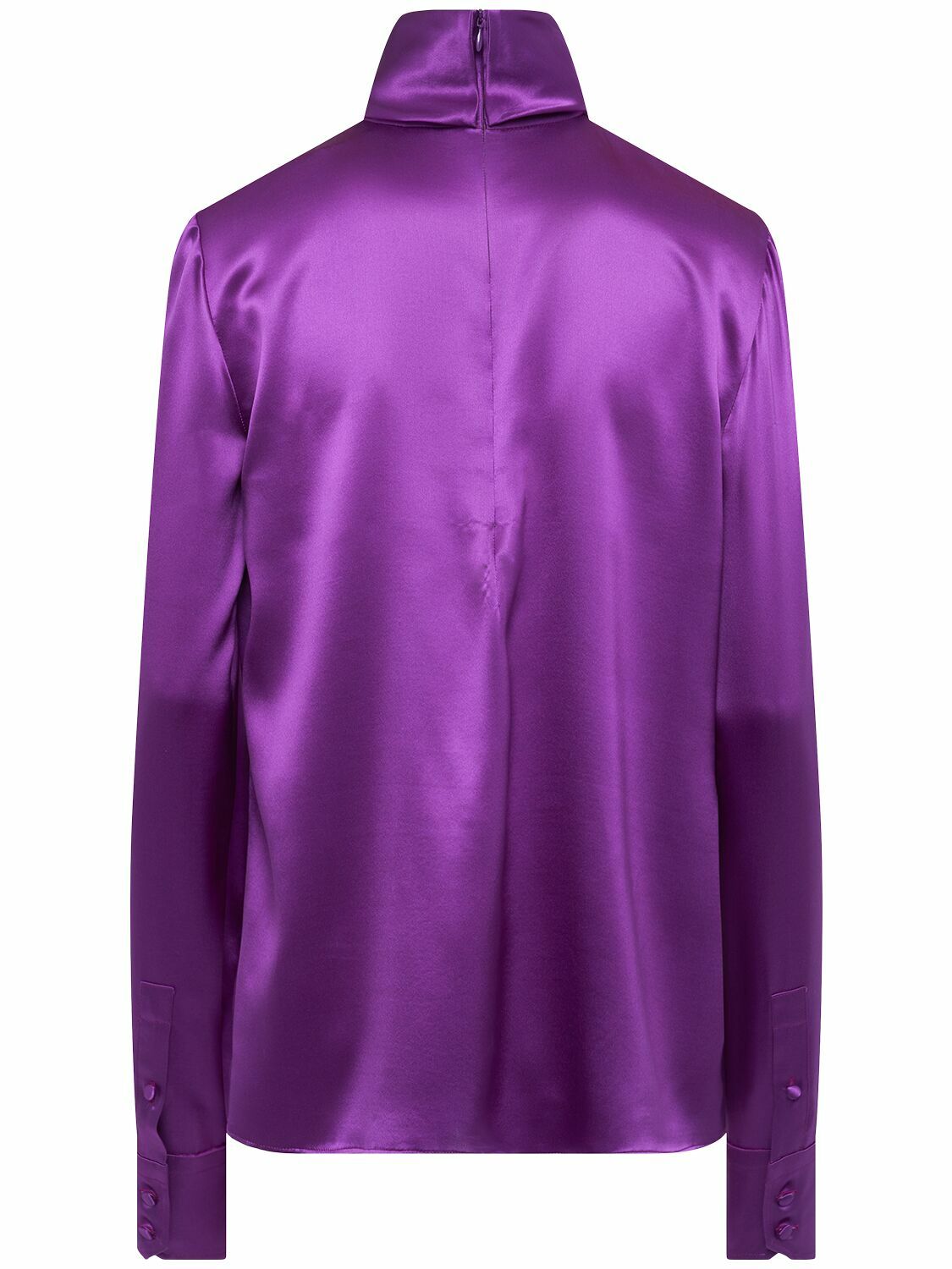 DOLCE & GABBANA Silk Satin Turtleneck Shirt Dolce & Gabbana