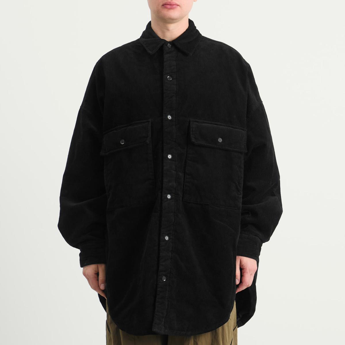 Merely Made Men's Corduroy Overshirt in Black