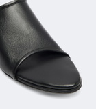 Christen Stretch leather wedge mules