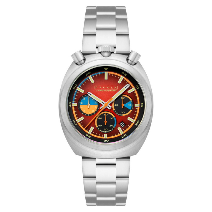 Photo: Cadola Testa Di Toro Chronograph Quartz Red Dial Mens Watch CD-1058-22