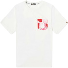 A Bathing Ape Men's ABC Camo Pocket T-Shirt in White/Pink