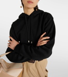 Loewe Cropped cotton jersey hoodie