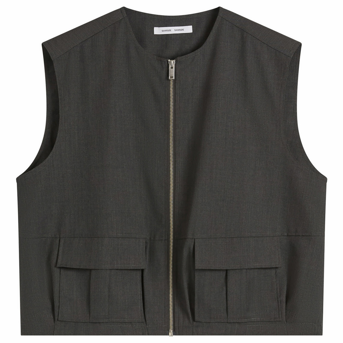 Samsøe Samsøe Women's Sakelly Vest Top in Dark Grey Melange