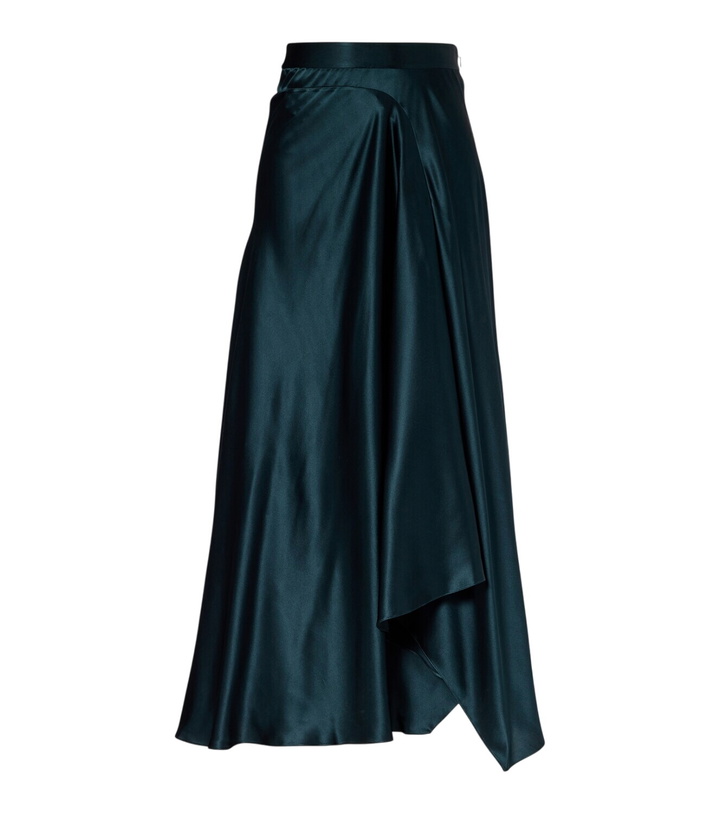 Photo: Roksanda Asha asymmetric silk satin maxi skirt