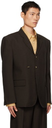 Recto Brown Vintage Stripe Blazer