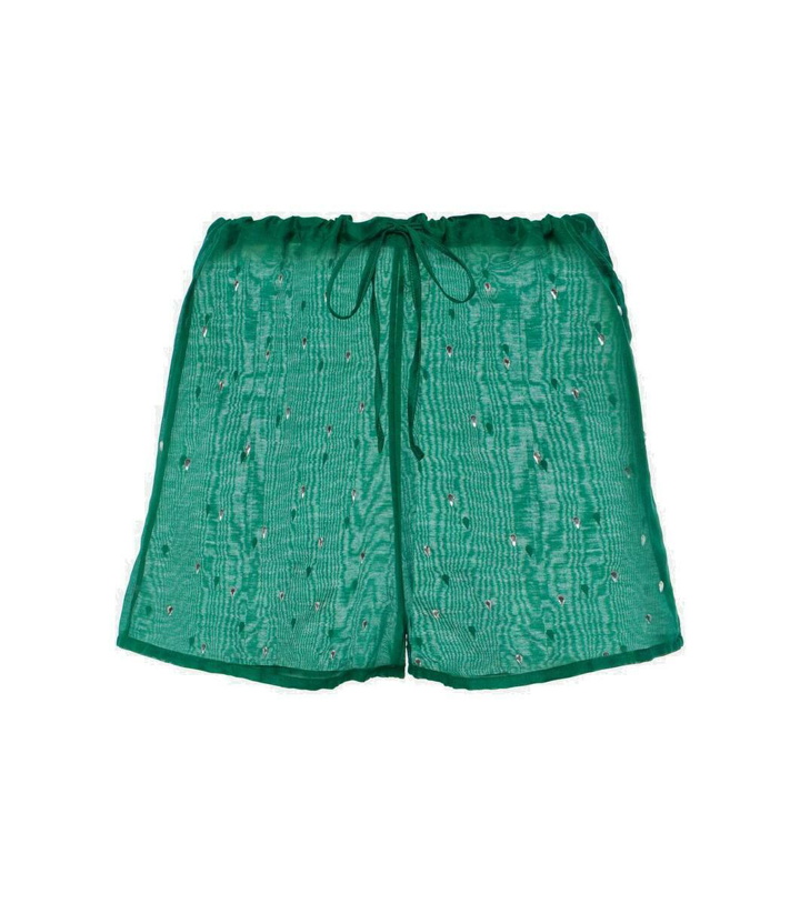 Photo: Oséree Gem crystal-embellished cotton and silk shorts