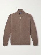 FEDELI - Berkley Wool and Cashmere-Blend Zip-Up Sweater - Brown