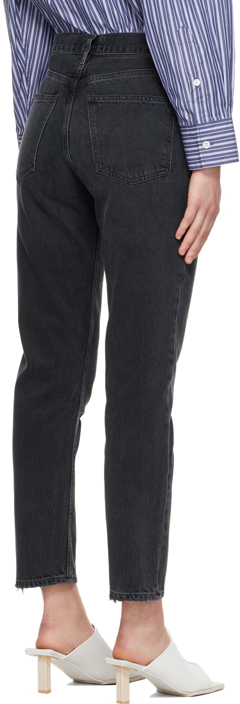 AGOLDE Black Fen High Rise Relaxed Tapered Jeans AGOLDE