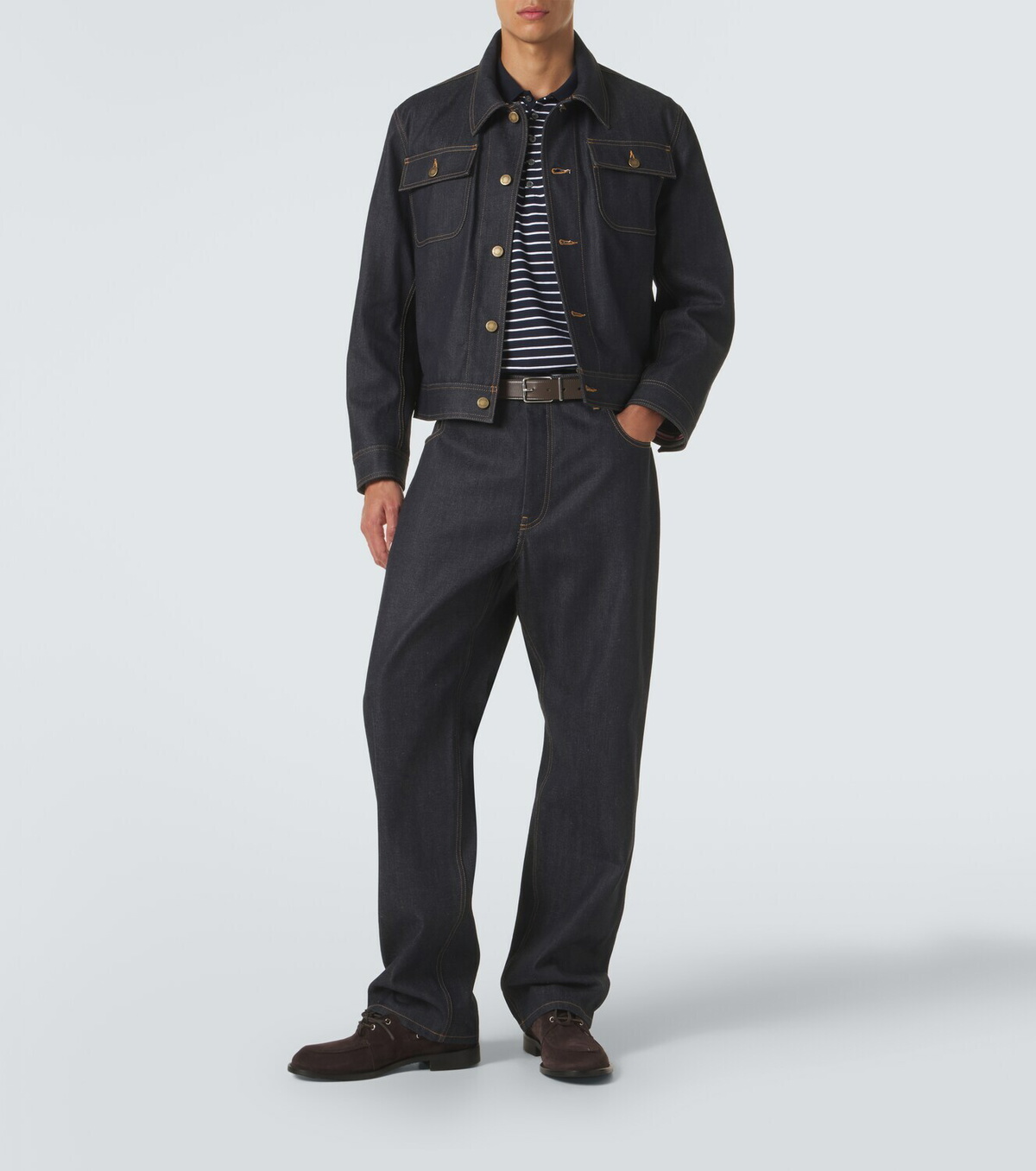 Thom Browne 4-Bar striped cotton polo shirt