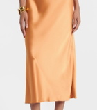 Galvan Sienna halterneck satin midi dress