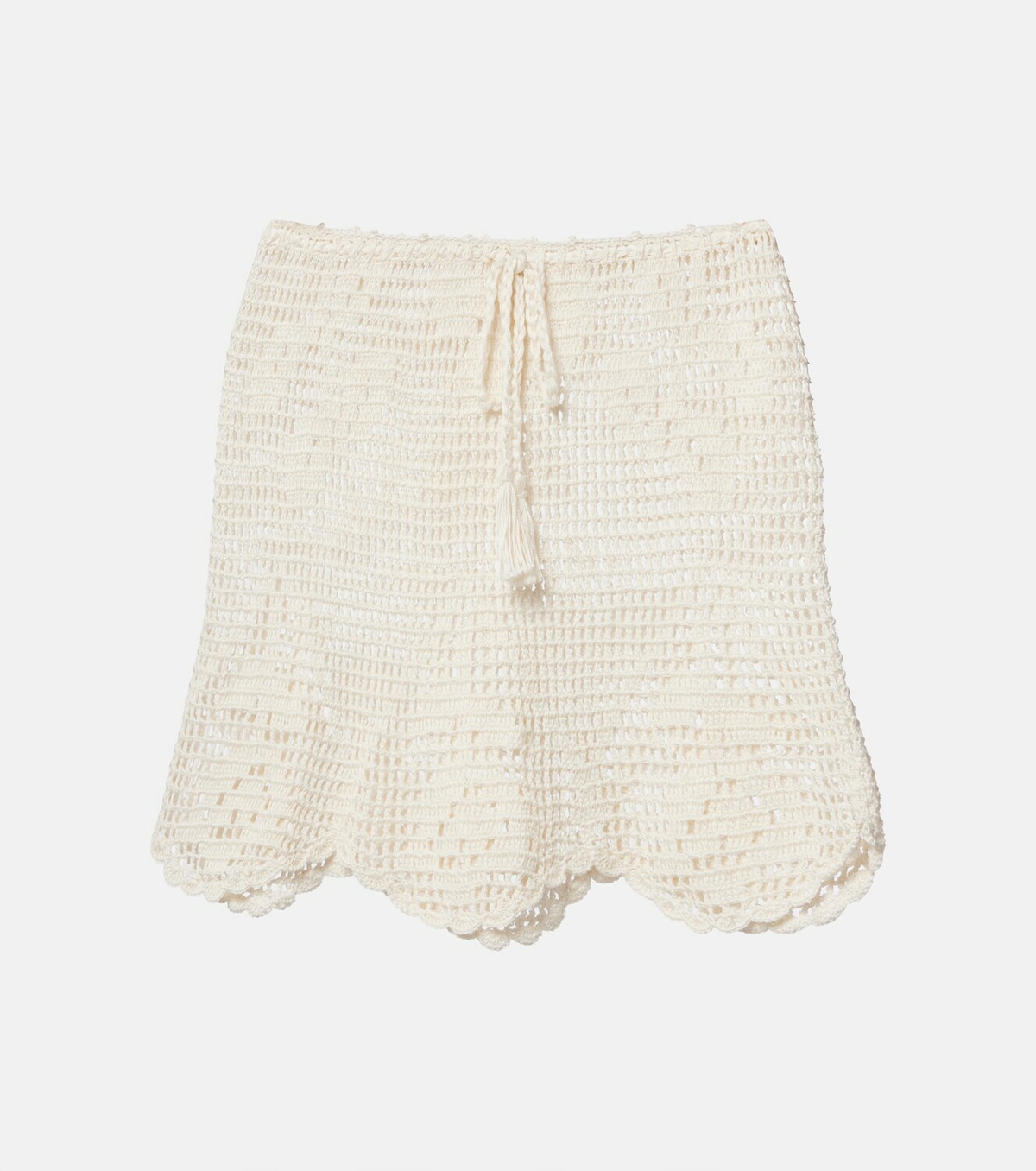 Anna Kosturova Rose crochet cotton miniskirt