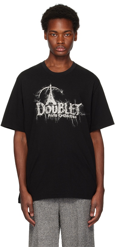 Photo: Doublet Black Embroidered T-Shirt