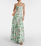 Agua by Agua Bendita Lima floral cotton maxi dress