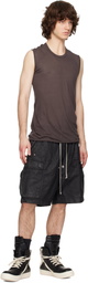 Rick Owens DRKSHDW Black Temple Denim Cargobela Shorts