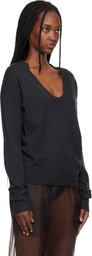 Commission Navy U Neck Sweater