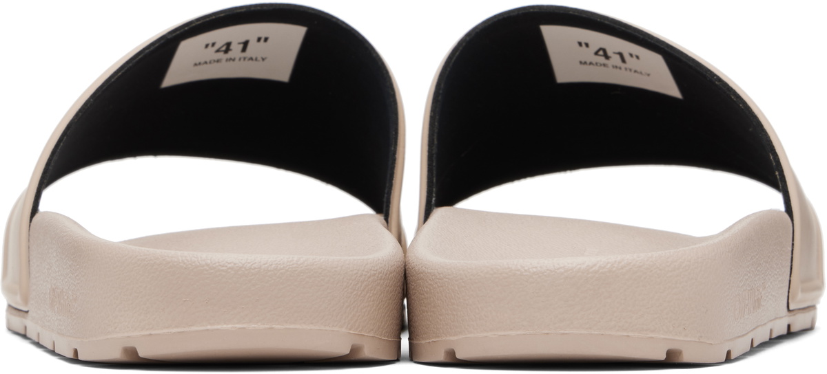 Off-White Beige Bookish Slides