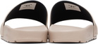 Off-White Beige Bookish Slides