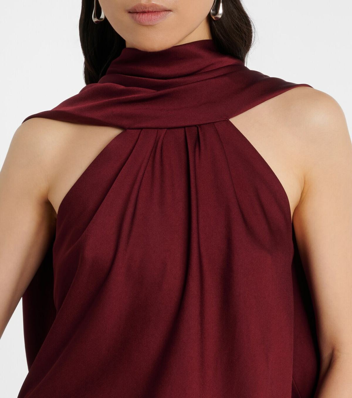 Simkhai Scarlett caped satin top