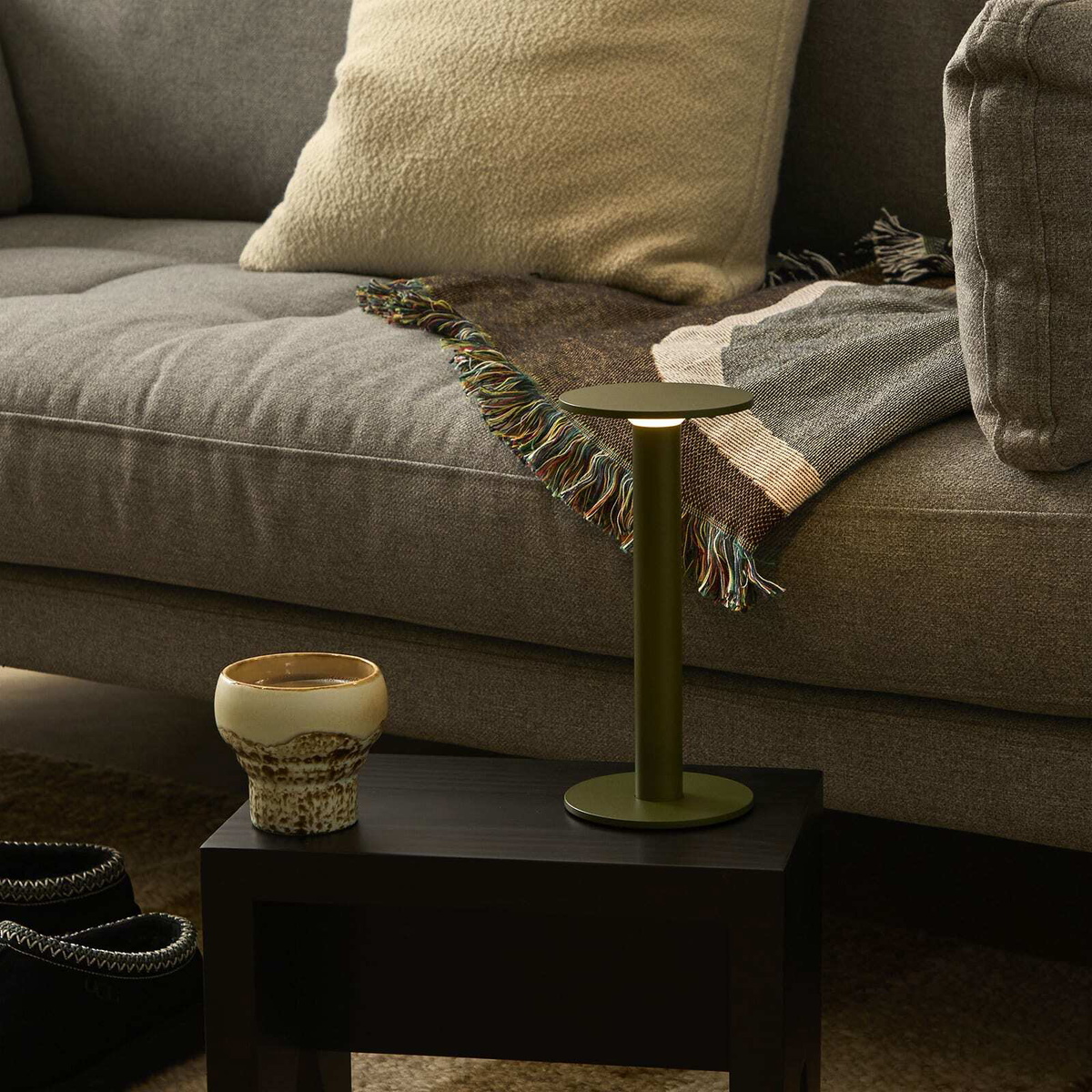 HAY Host Portable Lamp - 220 in Olive 