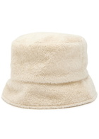 Moncler Reversible Logo Fleece and Shell Bucket hat Cream