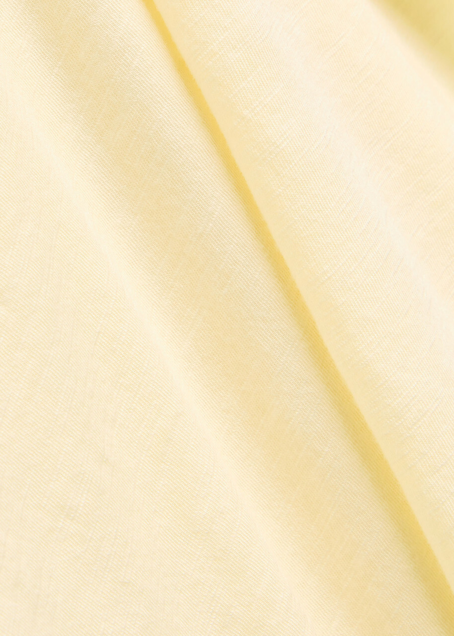 American Vintage Jacksonville Slubbed Cotton-blend T-shirt Yellow