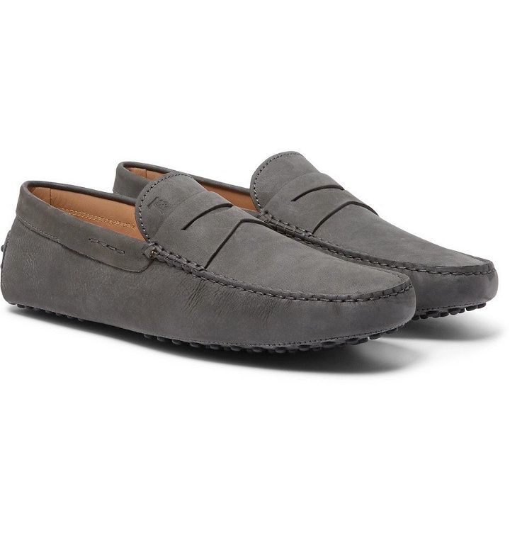 Photo: Tod's - Gommino Suede Driving Shoes - Men - Gray