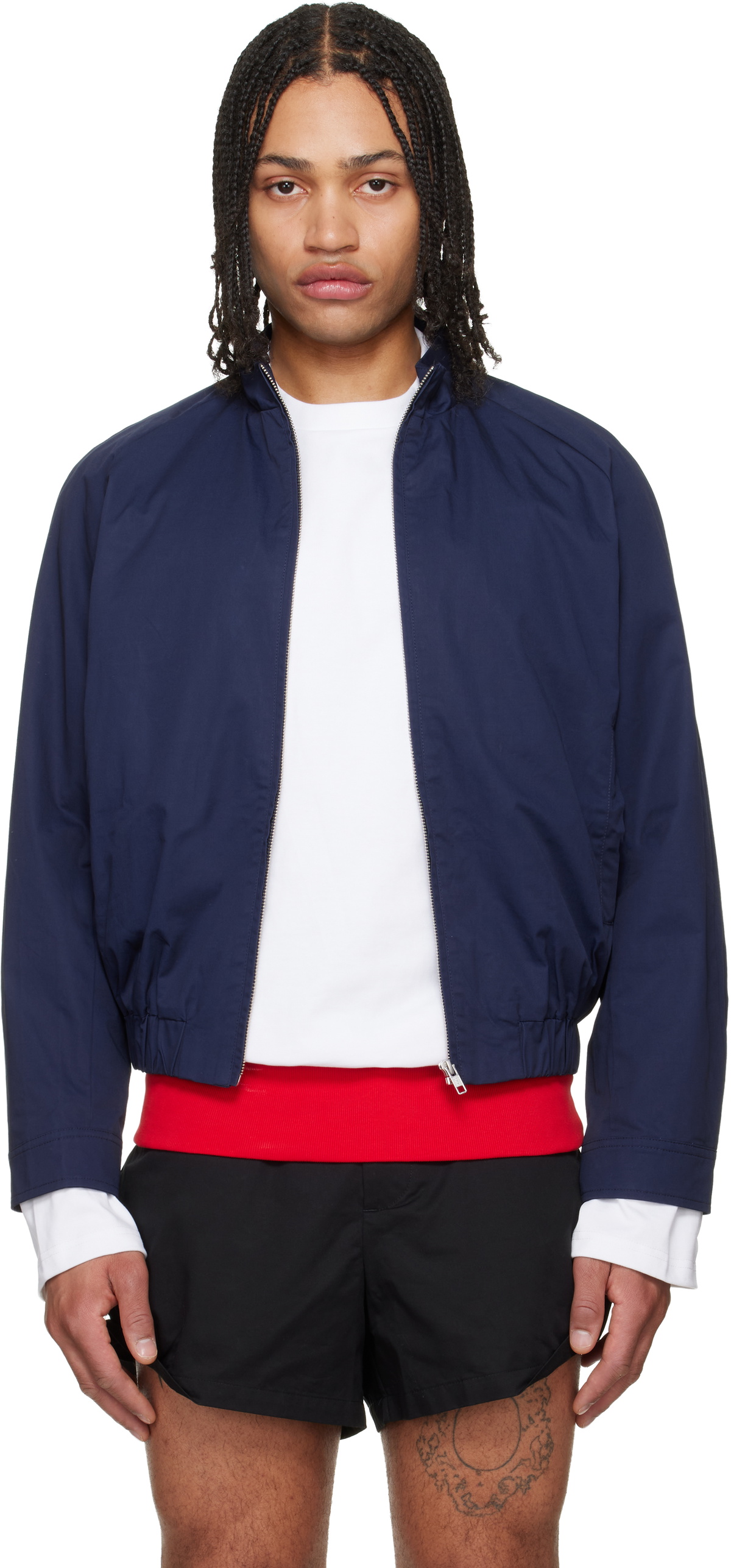 Thug Club Beige Double Flying Bio Bomber Jacket Thug Club