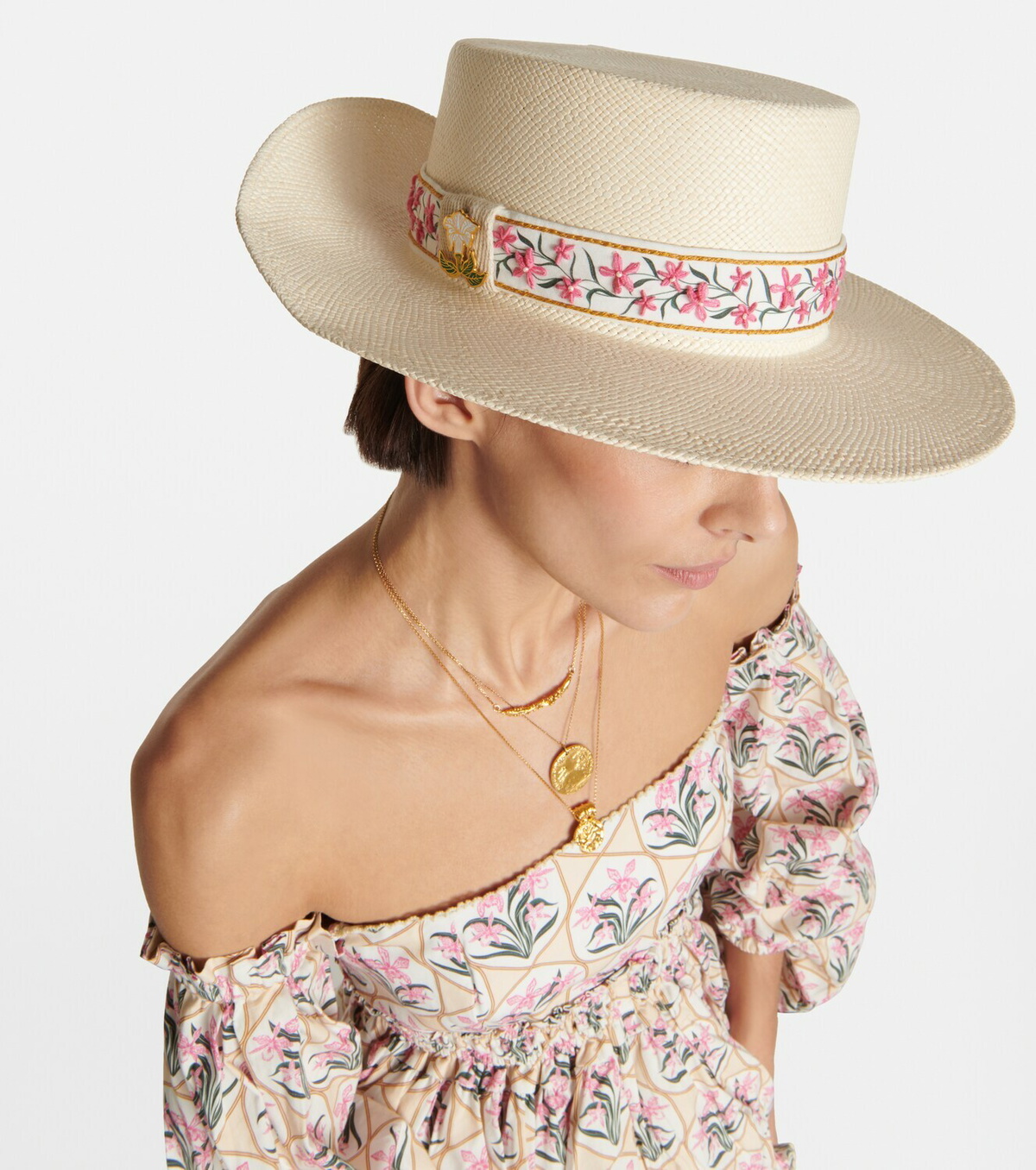 Agua by Agua Bendita Embellished raffia sun hat Agua by Agua  display picture 2
