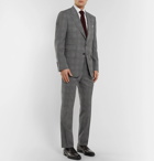 TOM FORD - Grey Slim-Fit Prince of Wales Checked Stretch-Wool Suit Trousers - Men - Gray