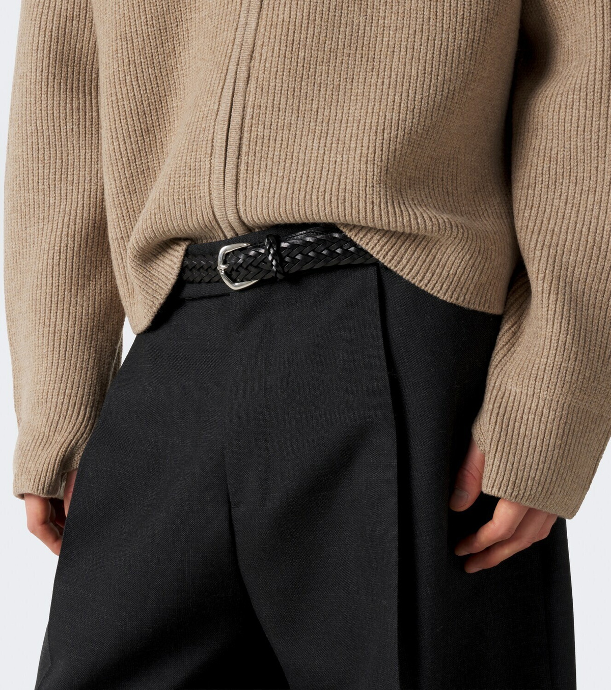 Studio Nicholson Ribbed-knit wool zip-up sweater