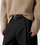 Studio Nicholson Ribbed-knit wool zip-up sweater