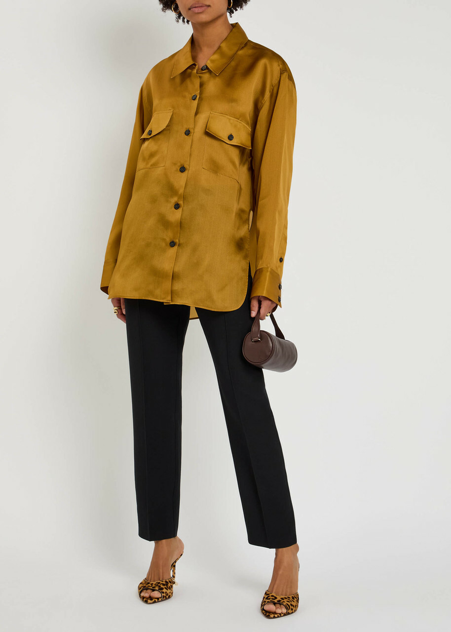 Roland Mouret Pintuck Crepe Trousers Black