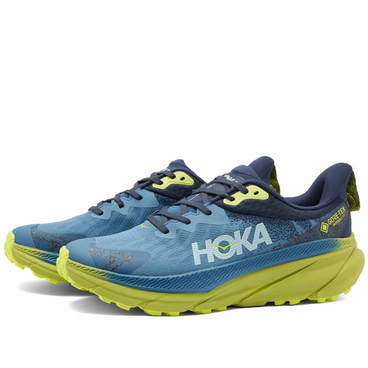 Photo: Hoka One One Men's Challenger ATR 7 GTX Sneakers in Outer Space/Dark Citron