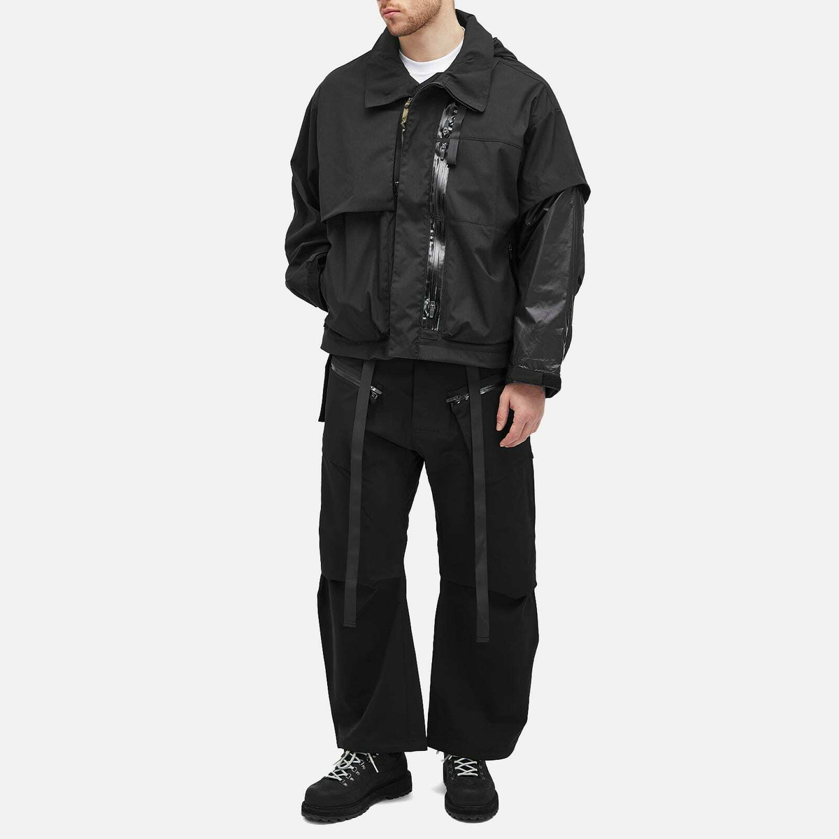 【DISCERNMENT】DISCERNMETs Nylon Half Pocket Jacket Jackets/Vests