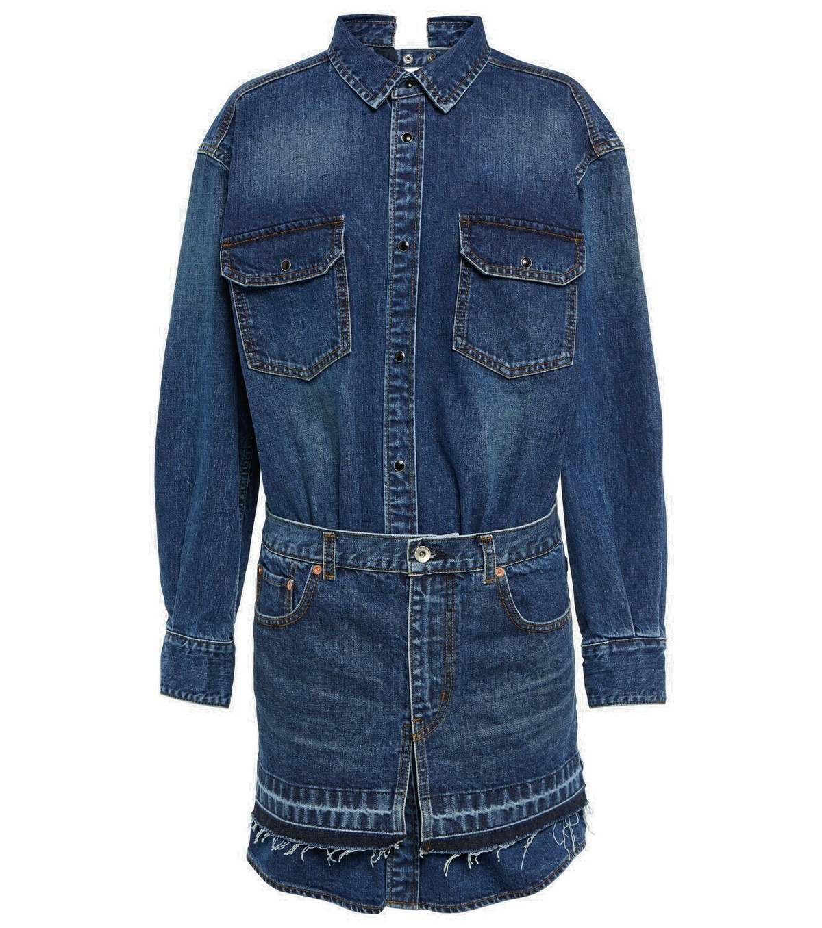 超美品★ タグ付き2025ss sacai Denim Mix Dress 超美品☆ タグ付き2025ss sacai Denim Mix Dress