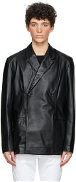 Rhude Black Leather Blazer
