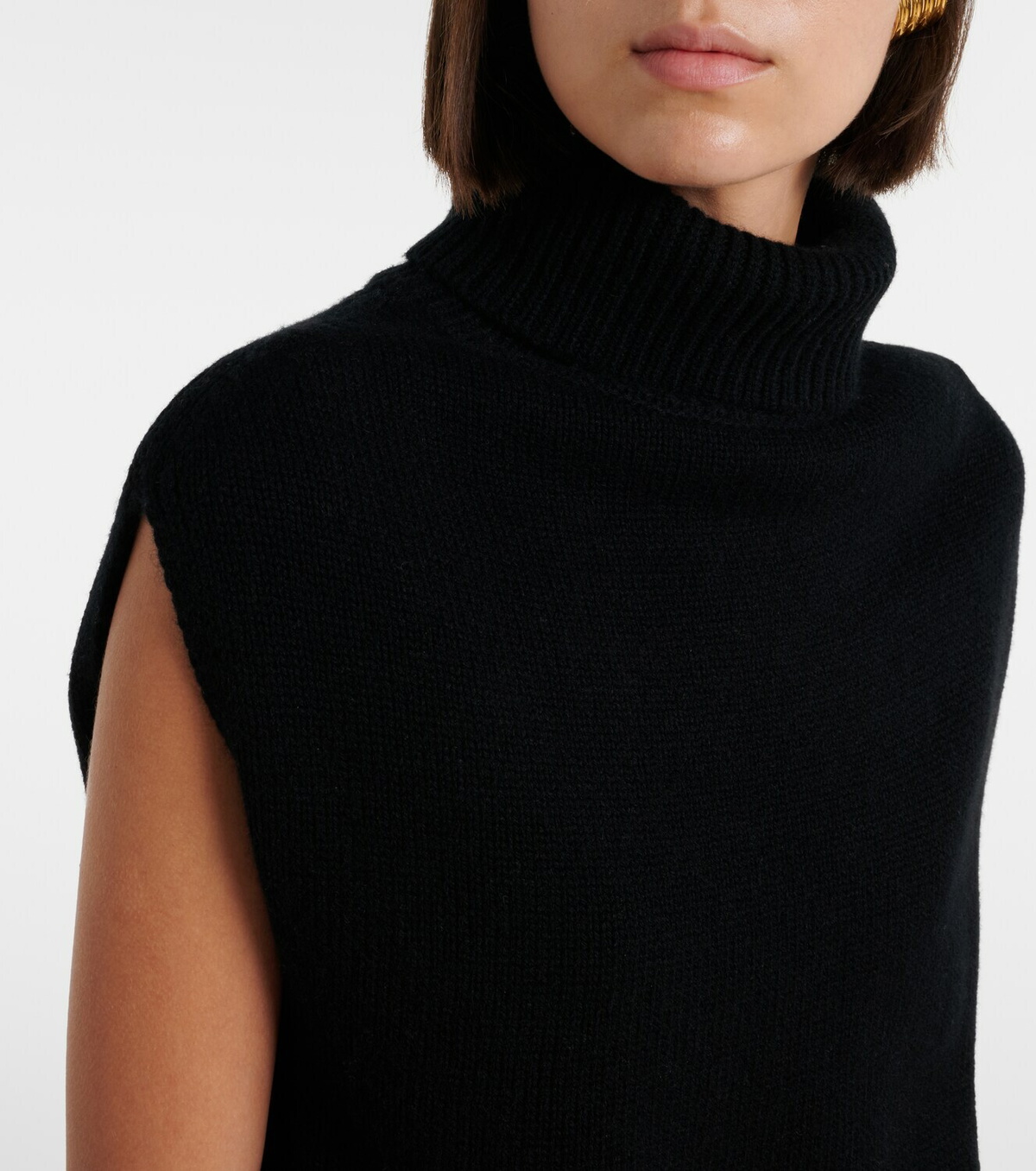 Jardin des Orangers Turtleneck wool and cashmere sweater vest