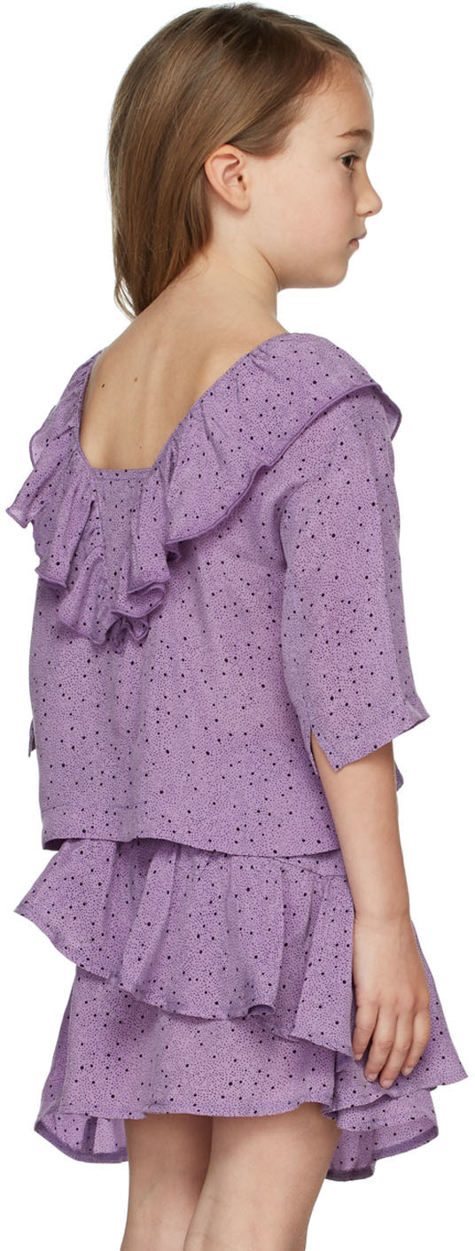 Repose AMS Kids Purple Ruffle T-Shirt