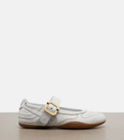 Miu Miu Gymnasium leather Mary Jane flats